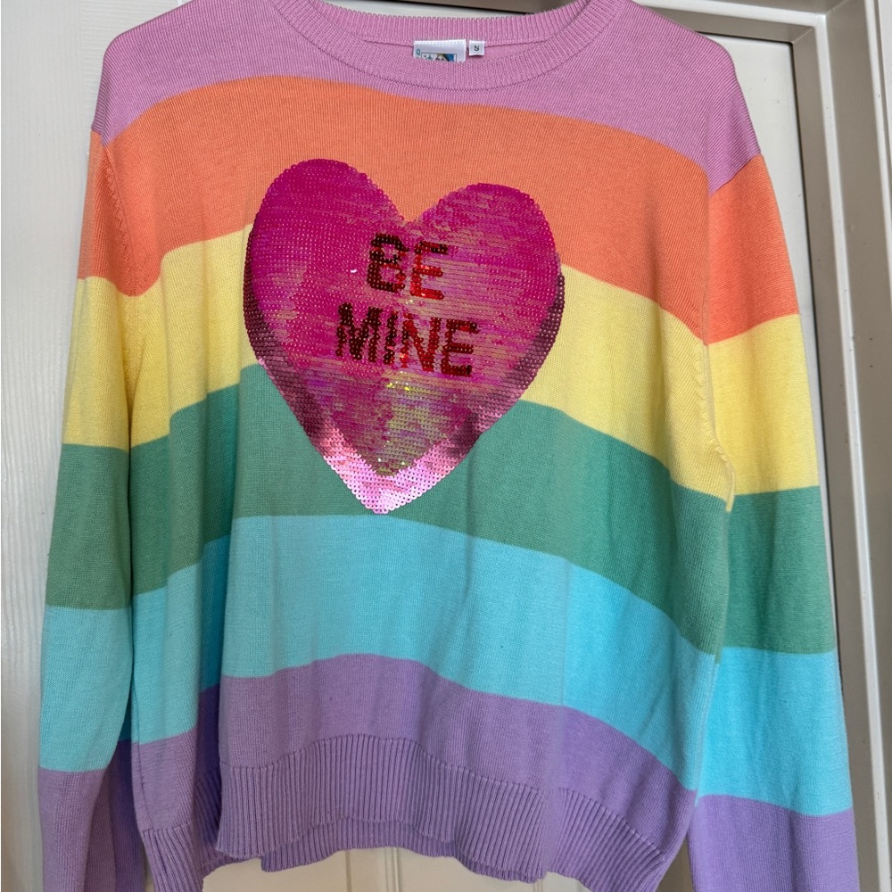 Queen of Sparkles Be Mine Sweater Small